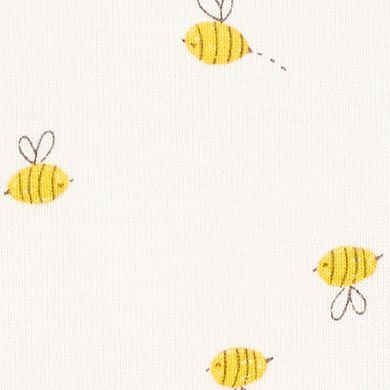 Baby Girl Carter's 1-pc Bee Long Sleeve Footed Pajamas