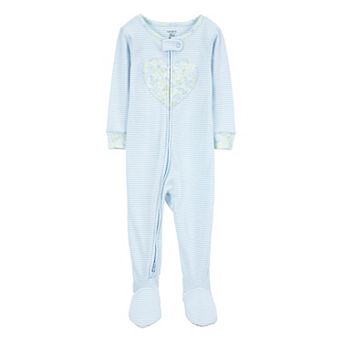 Baby Girl Carter's 1 pc Heart Long Sleeve Footed Pajamas