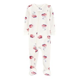 Baby Boy Carter's 1 pc Fire Truck Thermal Footed Pajamas