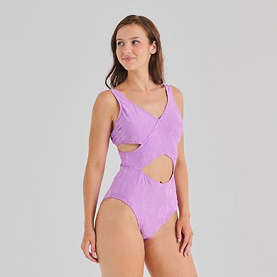 Juniors' Ninety-Nine Wrap Front Cut-Out One-Piece Swimsuit
