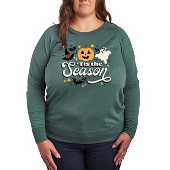 Plus Size 'Tis The Season Halloween French Terry Long Sleeve Tee