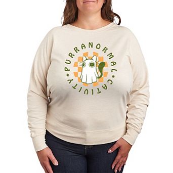 Plus Size Purranormal Cativity French Terry Long Sleeve Tee