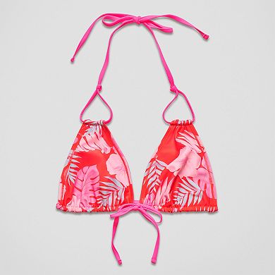 Juniors' Ninety-Nine Degrees Reversible Triangle Bikini Top