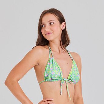 Juniors' Ninety-Nine° Degrees Reversible Triangle Bikini Top