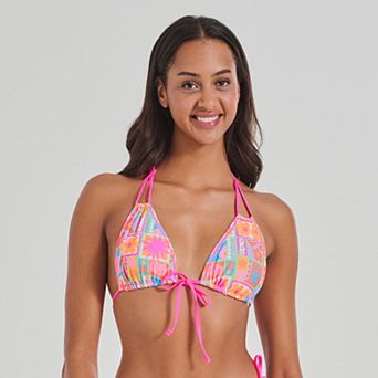 Juniors' Ninety-Nine° Degrees Reversible Triangle Bikini Top