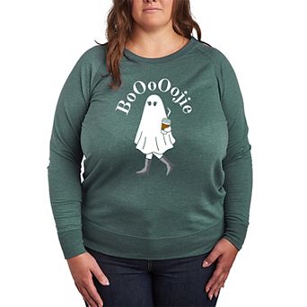 Plus Size Boojie Ghost French Terry Long Sleeve Tee