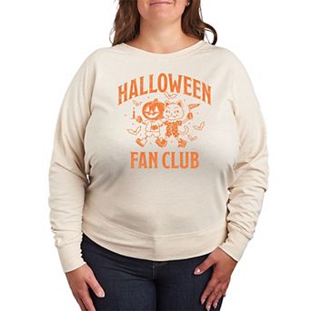 Plus Size Halloween Fan Club French Terry Long Sleeve Tee