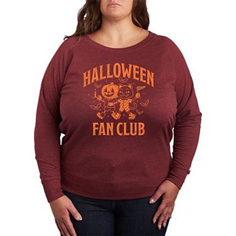 Plus Size Halloween Fan Club French Terry Long Sleeve Tee