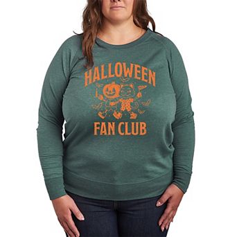 Plus Size Halloween Fan Club French Terry Long Sleeve Tee