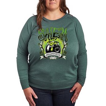 Plus Size Salem Witchy Collegiate French Terry Long Sleeve Tee