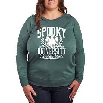 Plus Size Spooky University French Terry Long Sleeve Tee