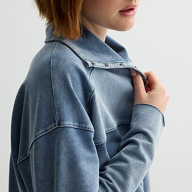 Juniors' Vanilla Star Colorblock Ultra-Cozy Shirt