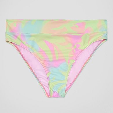 Juniors' Ninety-Nine Banded High-Waist High Leg Cheeky Swim Bottoms