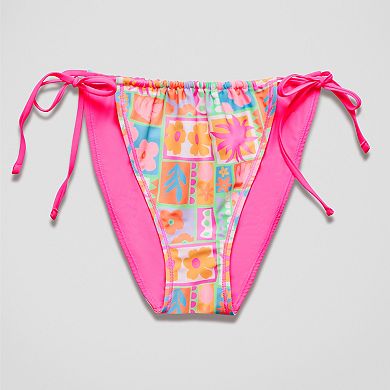 Juniors' Ninety-Nine Reversible Side Tie Hipster Bikini Bottom