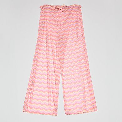 Juniors' Ninety-Nine Flared Drawstring Cover-Up Pants