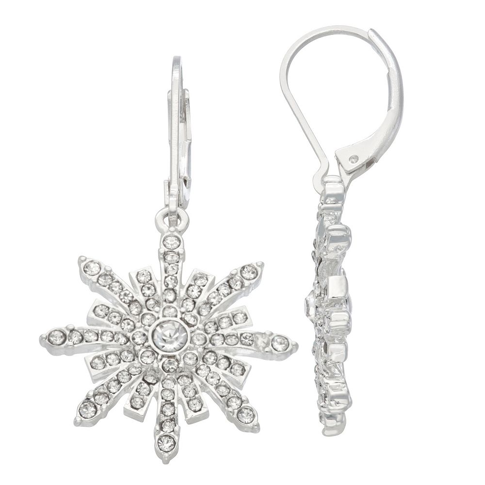 Limited Edition Silvernight Crystal Snowflake Drop Earrings with Swarovski Crystals main image 1