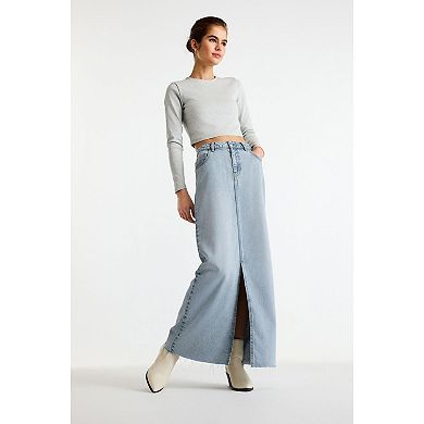 Women's NEXT Denim Maxi Skirt