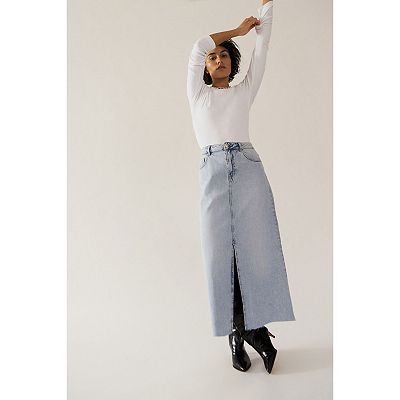 Maxi denim skirts kohls best sale