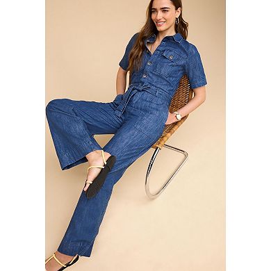 Women's NEXT Denim Button Jumpsuit