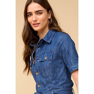 Women's NEXT Denim Button Jumpsuit