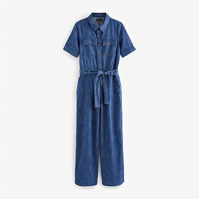 Women's NEXT Denim Button Jumpsuit