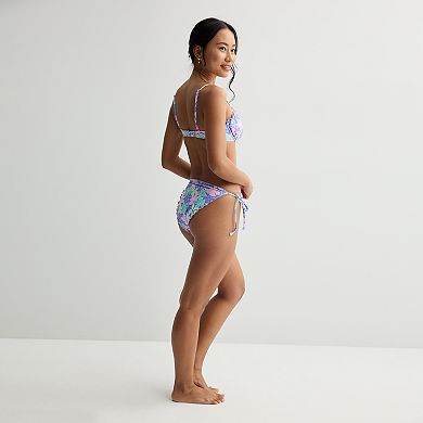 Juniors' Ninety-Nine Aloha Bliss Merrow Edge Underwire Swim Top