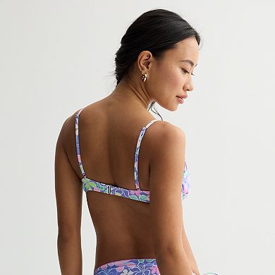 Juniors' Ninety-Nine Aloha Bliss Merrow Edge Underwire Swim Top