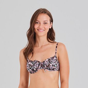 Juniors' Ninety-Nine° Cinch Front Underwire Swim Top