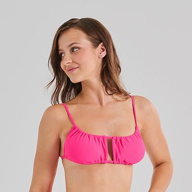 Juniors' Ninety-Nine Tunneled Bralette Swim Top