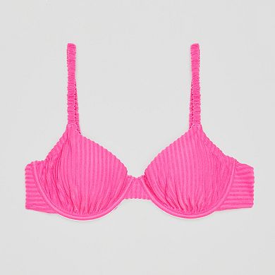 Juniors' Ninety-Nine° Fever Pitch Scrunchie Strap Underwire Swim Top