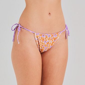 Juniors' Ninety-Nine° Reversible Tunnel Tie-Side Hipster Swim Bottoms