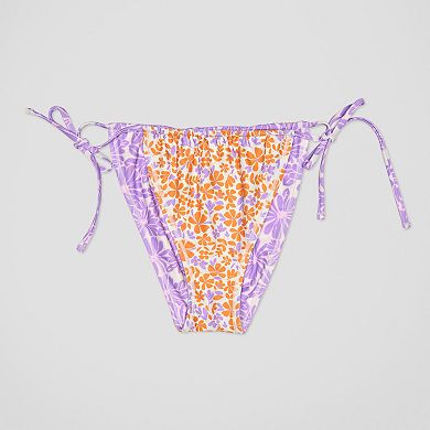Juniors' Ninety-Nine° Reversible Tunnel Tie-Side Hipster Swim Bottoms