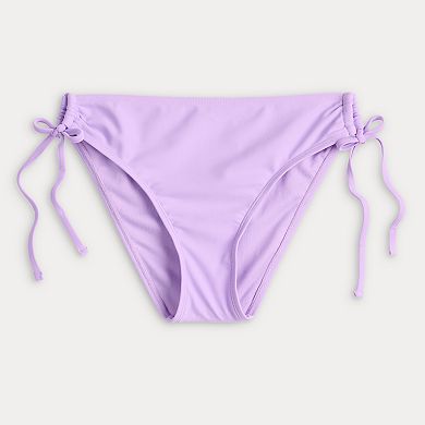 Juniors' Ninety-Nine° Adjustable Side Tie Cheeky Hipster Swim Bottoms