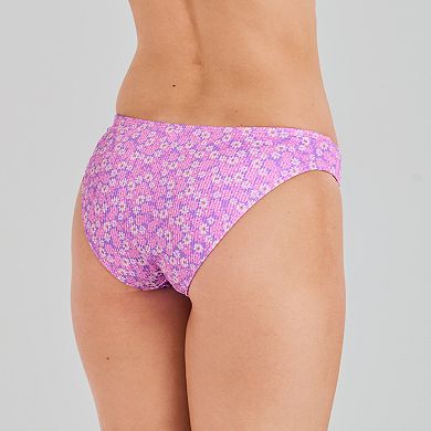 Juniors' Ninety-Nine° High Leg V-Waist Swim Bottoms