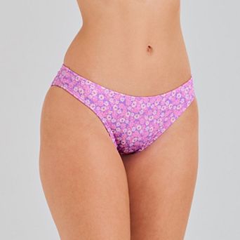Juniors' Ninety-Nine° High Leg V-Waist Swim Bottoms