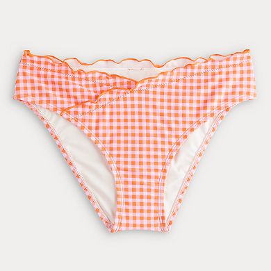 Juniors' Ninety-Nine Degrees Merrow Edge Side Tie Hipster Swim Bottoms