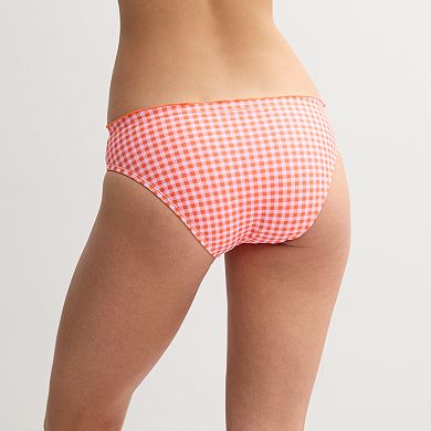 Juniors' Ninety-Nine Degrees Merrow Edge Side Tie Hipster Swim Bottoms