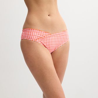 Juniors' Ninety-Nine Degrees Merrow Edge Side Tie Hipster Swim Bottoms