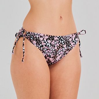 Juniors' Ninety-Nine Degrees Side Tie Cheeky Hipster Swim Bottoms