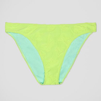 Juniors' Ninety-Nine Degrees High Leg V Waist Swim Bottoms