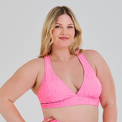 Juniors' Plus Size Ninety-Nine Degrees Tall Tri Bikini Top