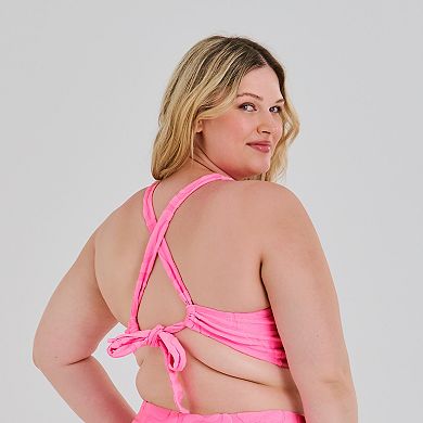 Juniors' Plus Size Ninety-Nine Degrees Tall Tri Bikini Top
