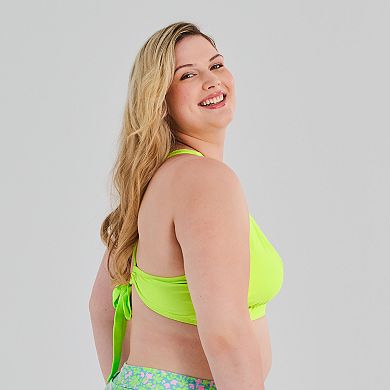 Juniors' Plus Size Ninety-Nine Degrees Tall Tri Bikini Top