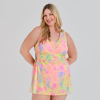Juniors' Plus Size Ninety-Nine° Side Tunnel Cover Up Dress