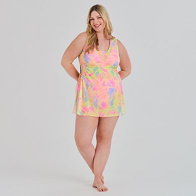 Juniors' Plus Size Ninety-Nine° Side Tunnel Cover Up Dress