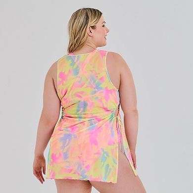 Juniors' Plus Size Ninety-Nine° Side Tunnel Cover Up Dress