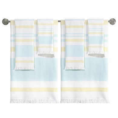 IZOD Clubhouse Stripe 2 Piece Fingertip Towels Set