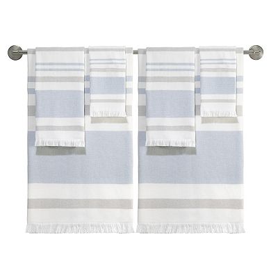 IZOD Clubhouse Stripe 2 Piece Fingertip Towels Set