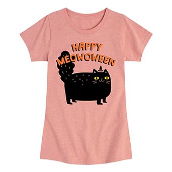 Girls 7-16 Meowoween Halloween Graphic Tee
