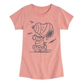 Girls 7-16 Peanuts Snoopy Mummy And Bats Graphic Tee